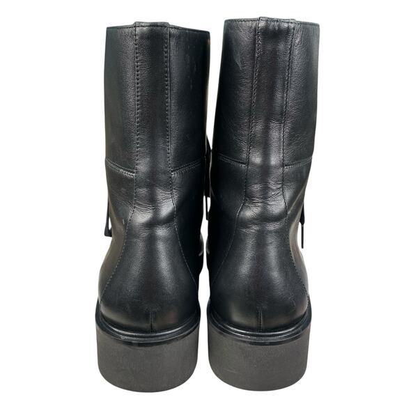 Stuart Weitzman Women’s Zadie Black Leather Combat Boots Size US 8.5 - Picture 8 of 10